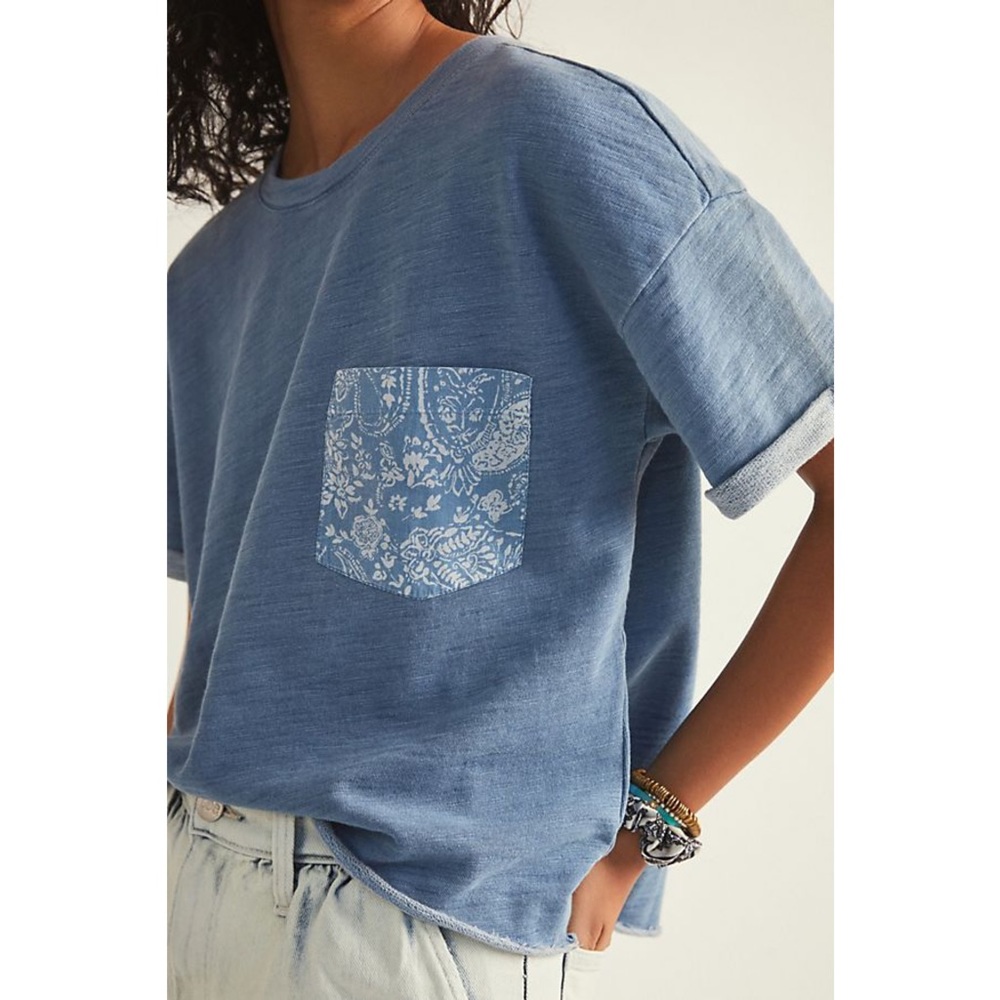 Anthropologie Pilcro Sutton Crop Tshirt